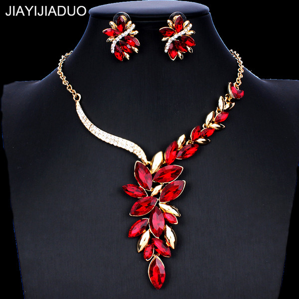 jiayijiaduo Turkish Bridal Jewellery Sets Women Jewelry Sets Crystal Necklaces Earrings Dresses Accessories Gifts new