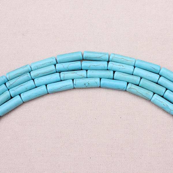 22pcs/Strand 6*16mm Blue Natural Stone Beads Turquoise Beads Jewelry Findings For DIY Jewelry Making