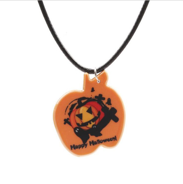 2018 New style European and American Halloween pumpkin necklace Pumpkin Halloween necklace Ghost bat necklace