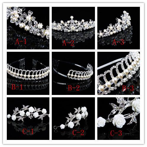 Reflective Exquisite IN STOCK Romatic Shiny Tiaras & Hair Headpieces Crystals Tiaras Wedding Bridal