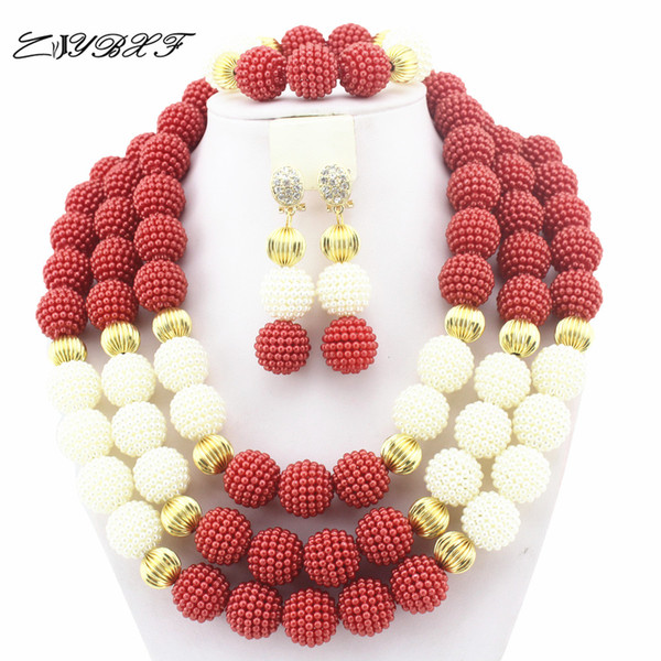 2019 Best Selling African Beads Jewelry Set NigerianFashion Wedding African Beads Jewelry Set Wedding Jewelry Set HD2516