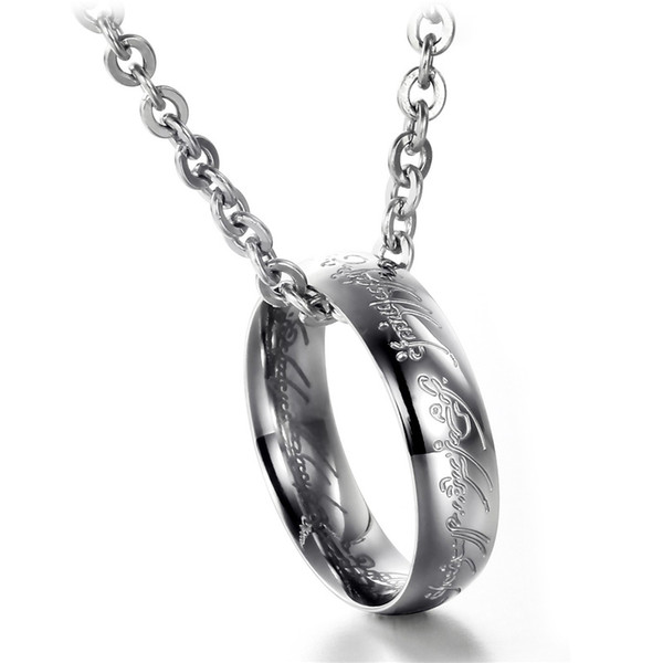 Korea Trendy Jewelry Sets Ring Necklace Pendants For Men High Quality 316l Stainless Steel Accessories *OGX825
