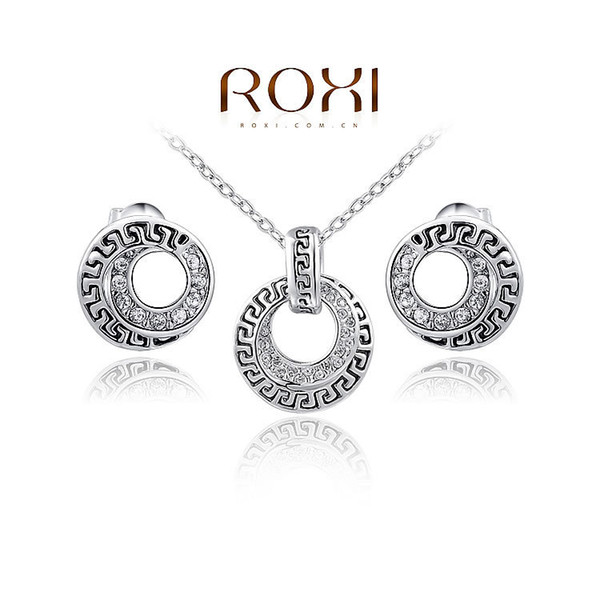 015 8.19 Sales ROXI Free Shipping Chinese Style Statement Cooper Coin Set Fashion Jewelry Earrings+Necklace For Women Party Wedding