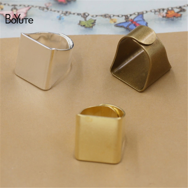 BoYuTe 10Pcs 4 Colors 19*20MM HOT Sale Square Ring Base Settings Fashion Diy Jewelry Accessories Parts