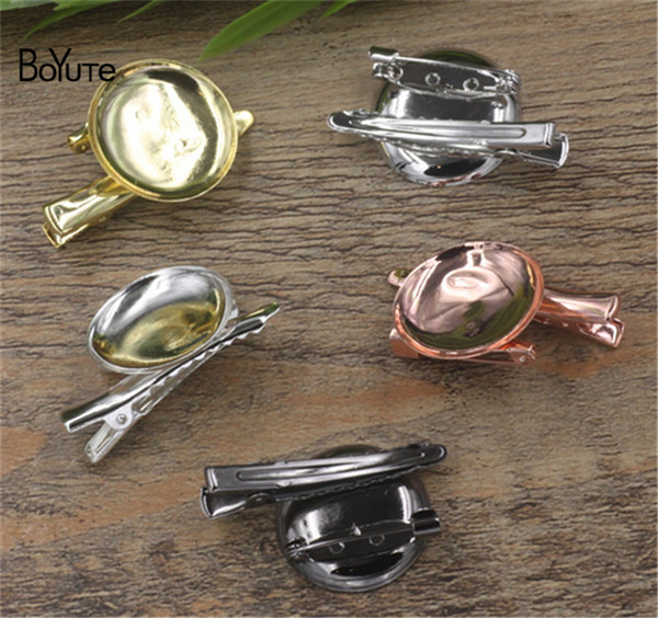 BoYuTe 20Pcs 25MM HOT Sale Round Tray Blank Brooch Base Settings Zakka Fashion Diy Jewerly Findings