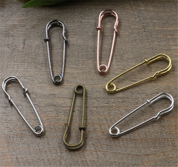 BoYuTe 50Pcs 6 Colors Plated 35MM HOT Sale Pins Brooch Wholesale Vintage Women Brooch Pins Fashion Jewelry