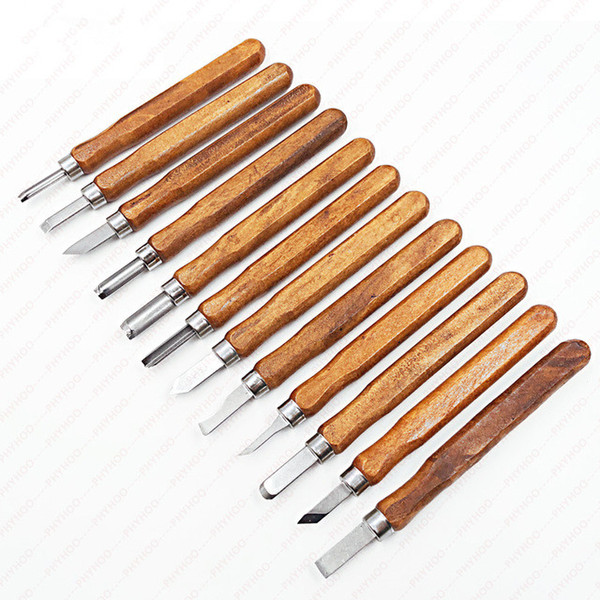 12 Pieces Wood Handle Carving Chisels Tools