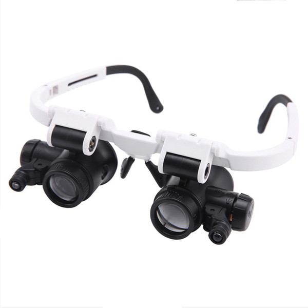 Headband Glasses Magnifier Magnifying Glass Double LED Light 8X 15X 23X Illuminated Loupe Watch Repair Lamp Engraving and Repairing