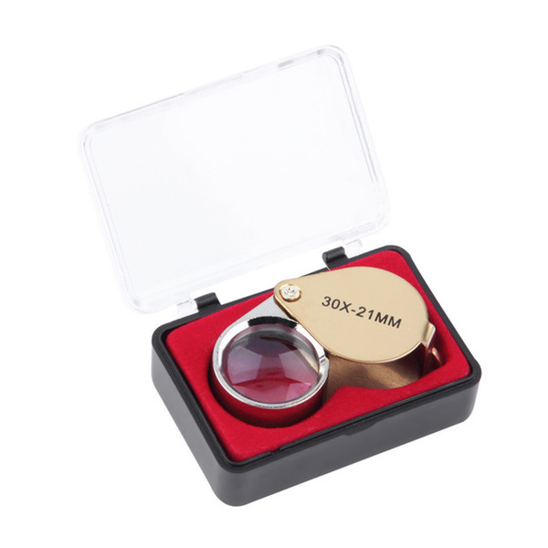 New 30x Power 21mm Jewelers Magnifier Magnifying glass Eye Loupe Jewelry Store Gold Lowest Price new arrival