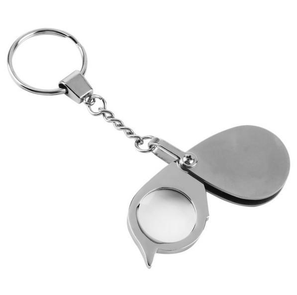 Portable portable metal handle 30mm folding pocket magnifier with key