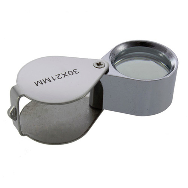 Hot sales 30x21mm Triplet Jewelers Eye Loupe Magnifier Magnifying Glass Jewelry Diamond With Retail Packaging Box