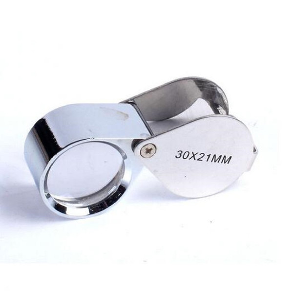 Retail Package 30 x 21 mm Jewelers Eye Magnifying Glass Magnifier Loupe Pocket Loupes Free Shipping wa3025