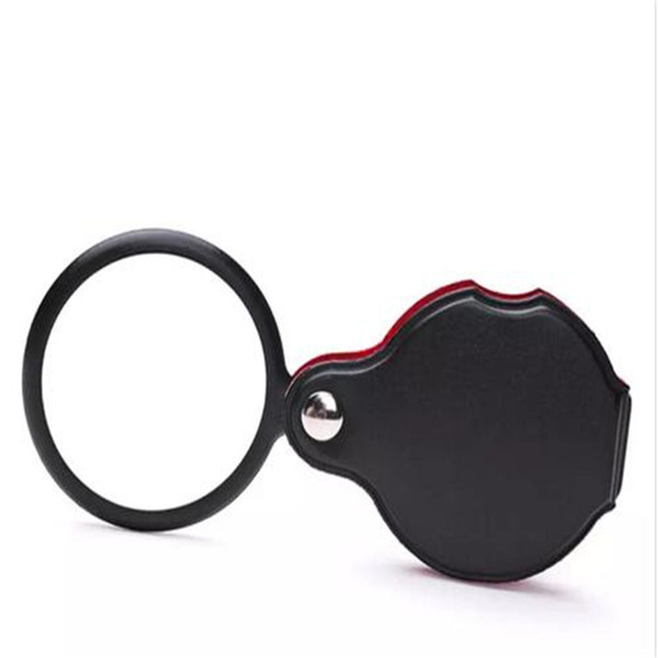 Portable Mini Black 50mm 10x Hand-Hold Reading Magnifying Magnifier Lens Glass Foldable Jewelry Loop Jewelry Loupes aa25-30