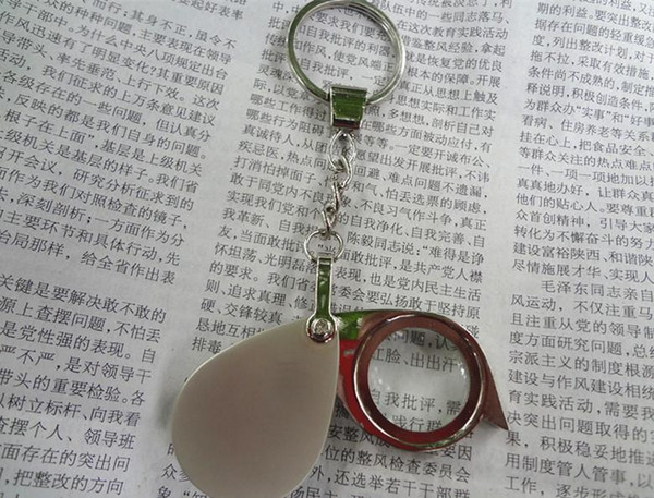 Creative fashion utility gadget magnifying glass key chain key ring business gifts