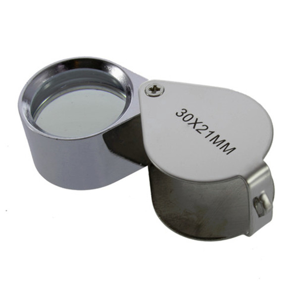 Mini 30X Glass Magnifying Magnifier Jeweler Eye Jewelry Loupe Loop 30*21mm Triplet Jewelers Eye Glass 2pcs/set