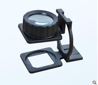 Drop shipping 10x Warp weft density Mirror check cloth mirror Fold magnifier magnifying glass Full Metal Dual lens Look outlets Textile