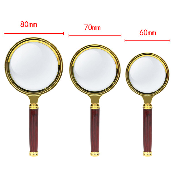 10X Portable Handheld Magnifying Glass High Definition Reading Eye Loupe Magnifying Glass Magnifier Reading Jewelry 60/70/80mm