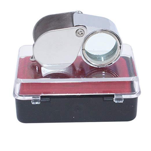 Eye Magnifier Glass 10x Magnification Pocket Folding Jewelers Hand Loupe 10x18mm