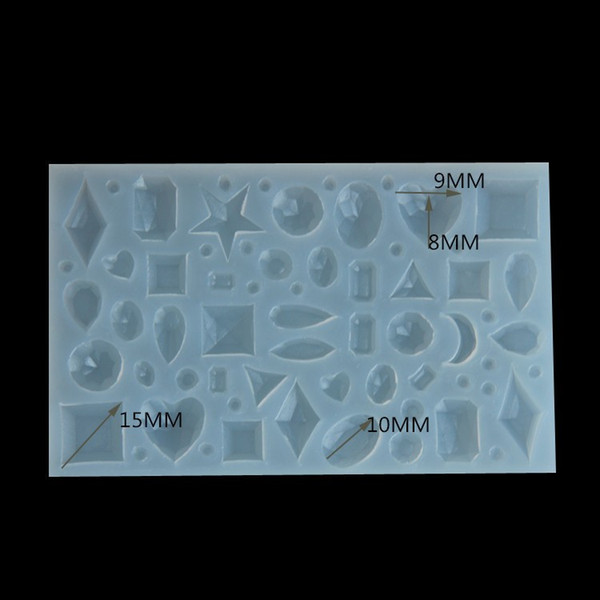 Cabochon Silicon Mold Mould Many Kinds Of Diamonds DIY handmade Ear Studs Pendant Epoxy transparent silicone mould