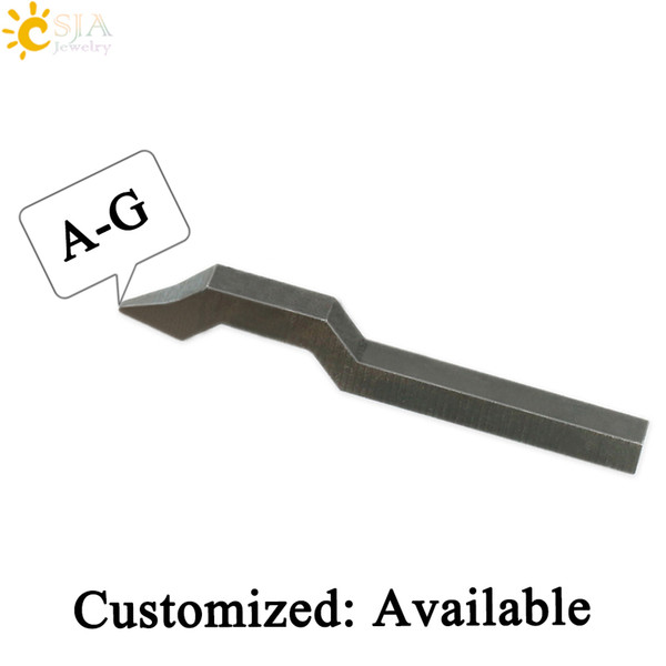 CSJA Letters A B C D E F G Silver Gold Male Female Jewelry Metal Steel Stamp Tool Mold Punch Ring E179 A