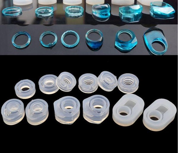 6 Pieces/sets Assorted DIY Silicone Ring For Resin Jewelry Molds Making Craft Wholesale