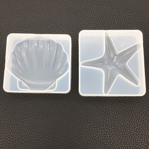 3D Clam Shell Sea Star Silicone Mold for Polymer Clay and Cake Decoration Star Fish Shell DIY Silicone Resin Molds