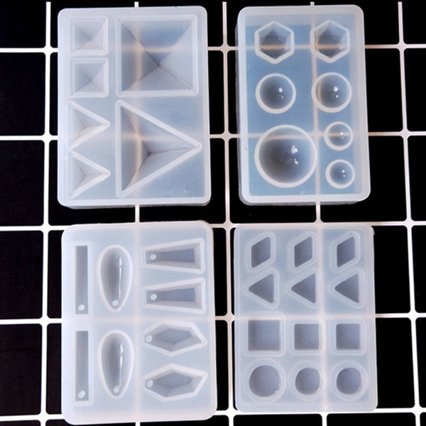 Wholesale Transparent Silicone Model Crafts Decorative DIY Rock Cutting Die Deformable Epoxy Type Jewelry Molds