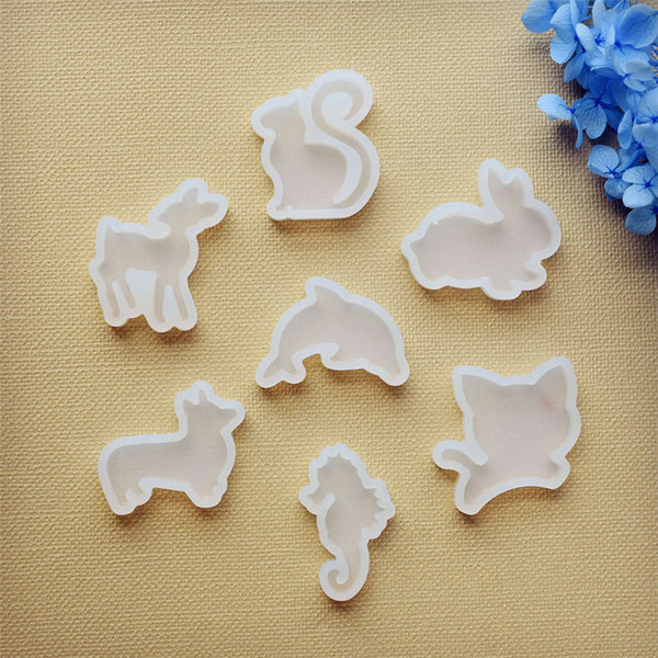 Silicone Mold for jewelry lovely animal cat rabbit deer dolphin Resin Silicone Mould handmade tool DIY epoxy resin casting molds