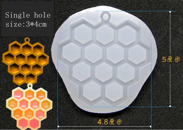 1 Pcs New honeycomb Liquid silicone mold DIY resin jewelry pendant necklace pendant lanugo mold resin molds for jewelry free shipping