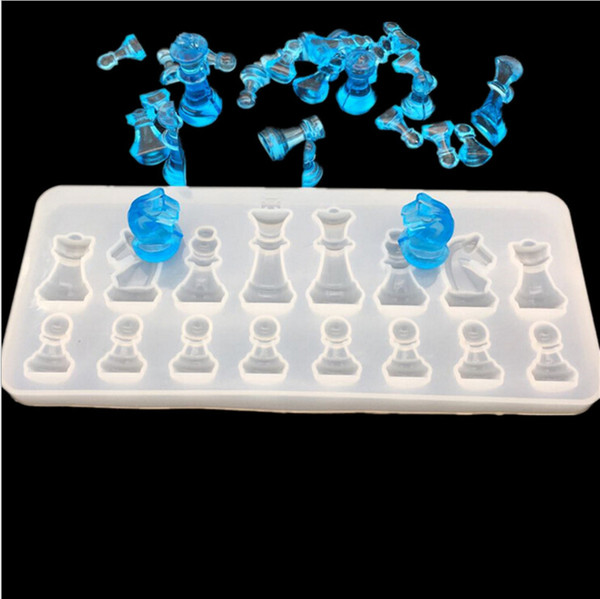 1pc International chess DIY Resin Decorative Craft Jewelry Making Mold Silicone Mould epoxy resin mold for jewelry free shipping