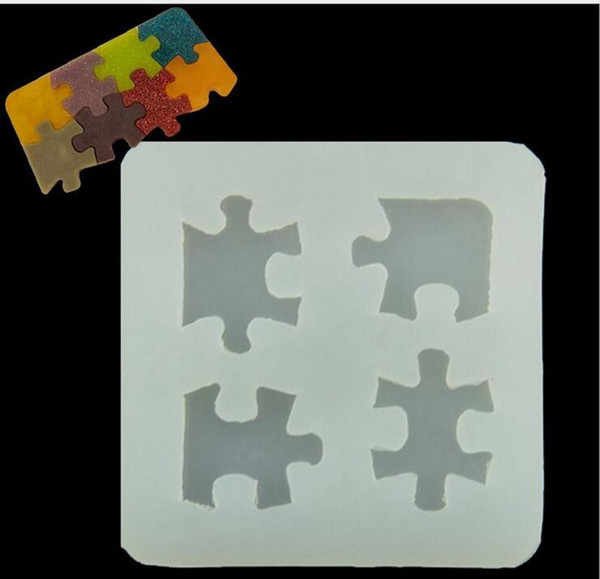 1pcs Silicone Pendant Mold Puzzle Mould DIY Make Tool Jewelry Accessories resin molds for jewelry 7.5*7.5*1cm