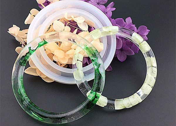 Soft Silicone Jewerly Mould Epoxy Bracelet Bangle Mold Hand Resin Craft Jewelry Making Mold 2 styles