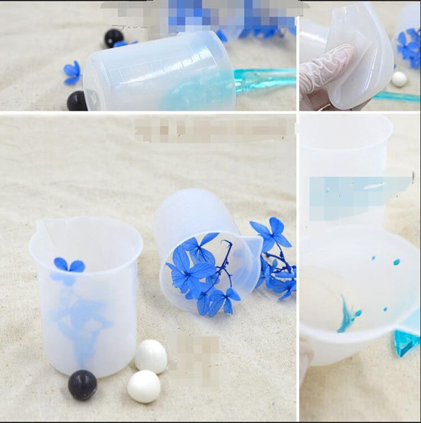 HOT Selling 1 pcs measuring cup silicone resin AB glue tools dried flowers 100 ml measuring glass crystal scale Jewelry tools