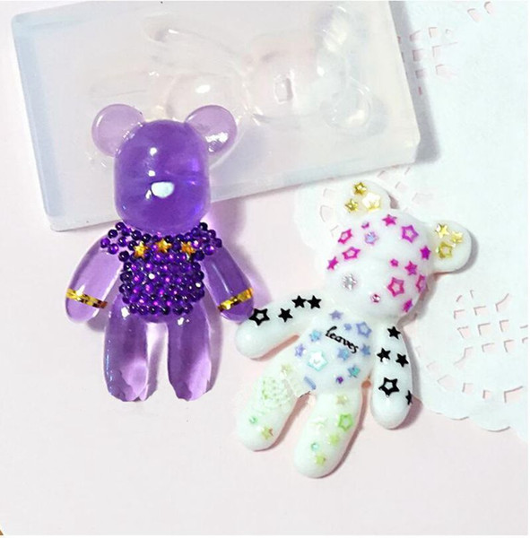 iolent bear Type DIY Silicone Mould Resin Necklace Craft Jewellery Making Mold