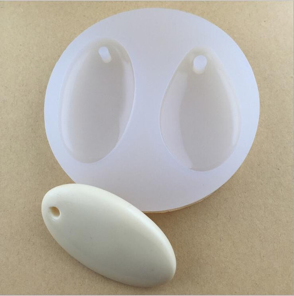 New Transparent oval Silicone Bead Mould Square Ball 2 Hanging Holes DIY Epoxy Jewelry Mold resin molds for jewelry