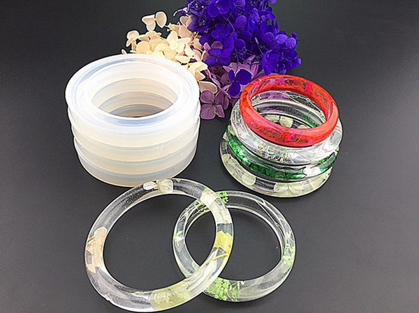 Soft Silicone Jewerly Mould Epoxy Bracelet Bangle Mold Hand Resin Craft Jewelry Making Mold 2 styles