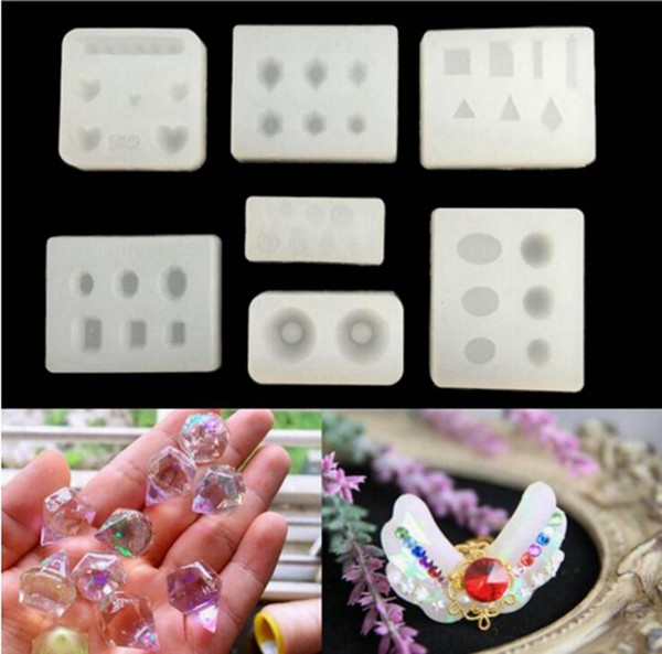 1pcs Diamond Type Liquid silicone mold DIY resin jewelry pendant necklace pendant lanugo mold resin molds for jewelry