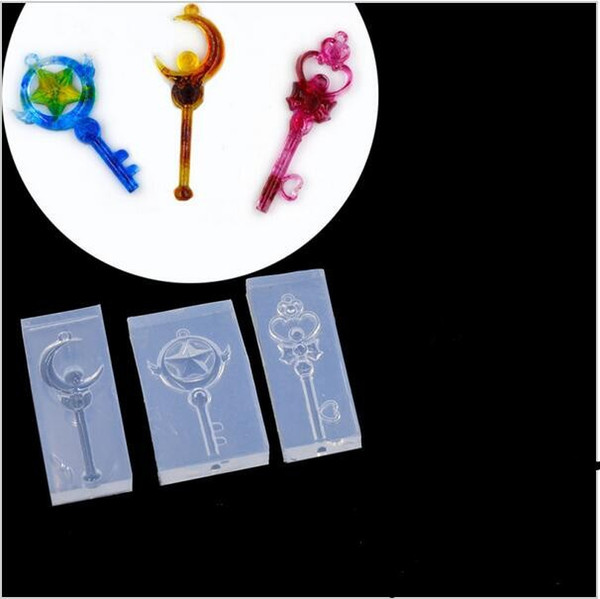 1 piece DIY Silicone Magic Wand Mould Japan Anime Sailor Moon Cardcaptor Sakura Jewelry Handmade Jewelry Tools