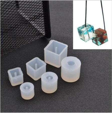 DIY Silicone Mold Transparent Necklace Beads Pendant with Hanging Hole Making Fashion Jewelry