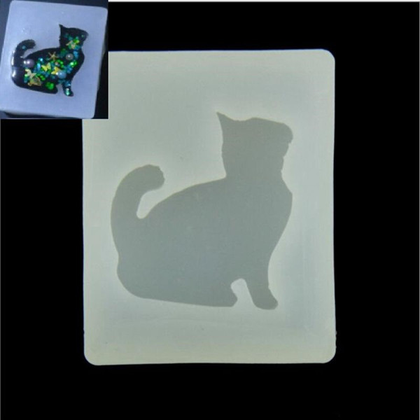 Cute kitten Silicone Mould Dried Flower Resin Decorative Craft DIY Mold cat Type resin molds for jewelry