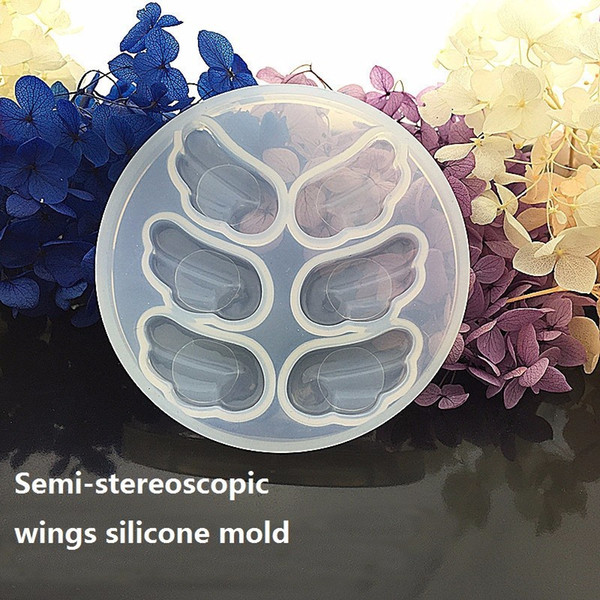 1 piecec six-Angel Wings Silicone Mold DIY Jewelry Resin Casting Mould Craft Tool Decoration Tool