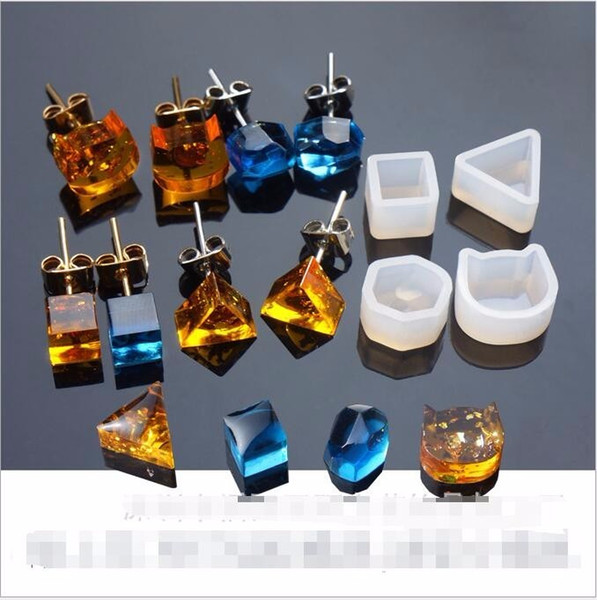 Multi Design Women Clear Silicone Mold For Making Jewelry Earrings DIY Mold Resin Casting Free Shipping