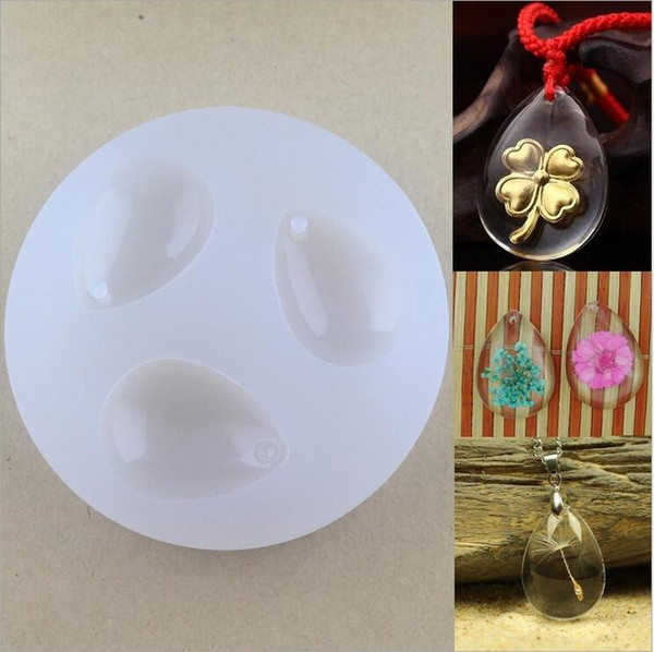 1 piece DIY Silicone Pendant Mold Water Drop Shape Pendant with Hole Mould Handmade Jewelry Tools