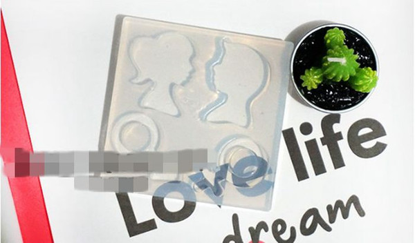 1 Pcs DIY transparent silicone boy and girl couple set mold mold jewelery making tool epoxy mold jewelry