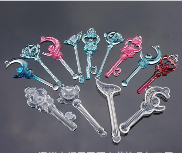 4 Styles Cartoon Magic Wand Silicone Mould Transparent Moon Sailor Moon Cardcaptor Sakura DIY Jewelry Mold