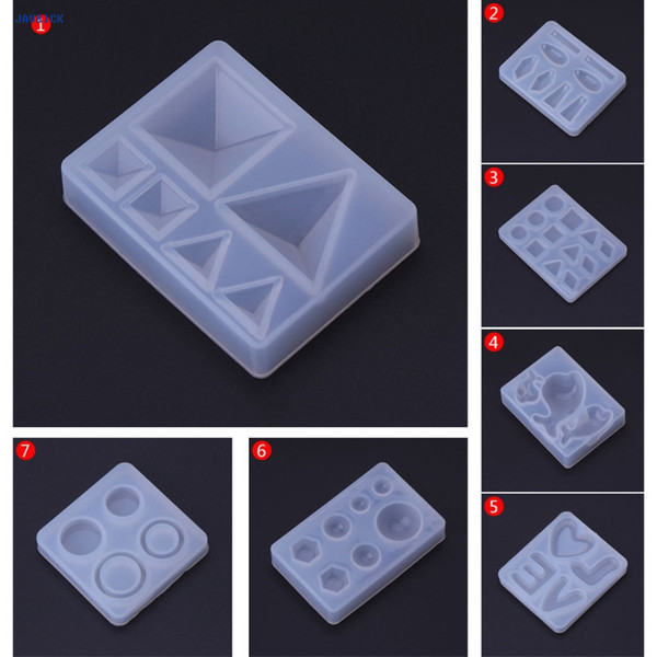 Silicone Mold DIY Jewelry Making Geometric Crafts Mirror Decorative Epoxy Resin Fondant Cake Decorating free shipping