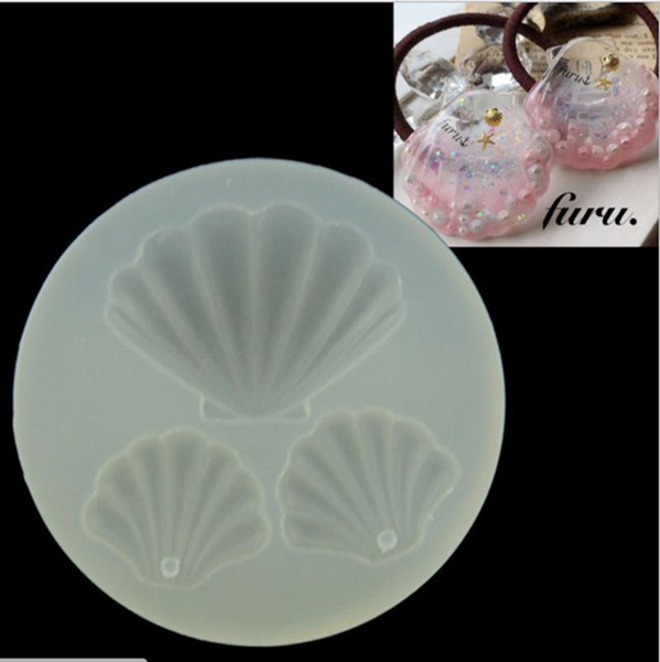 Pupular 1 pcs DIY Handmade shell design Epoxy Pendant mold Phone Decoration silicone Mould Fondant decoratings tools