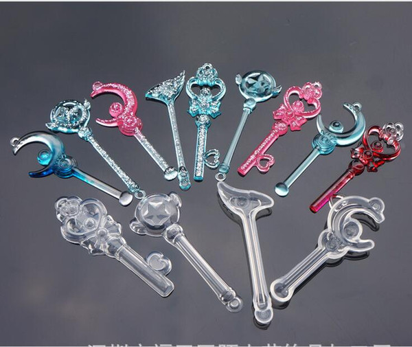 Cartoon Magic Wand Silicone Mould Transparent Moon Sailor Moon Cardcaptor Sakura DIY resin molds for jewelry free shipping