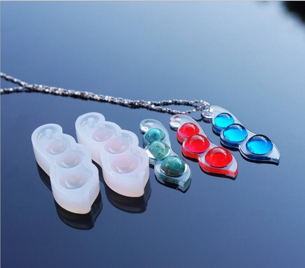 1pcs Silicone Pea Mould DIY Resin Necklace Pendant Craft Jewellery Making Mold Free Shipping