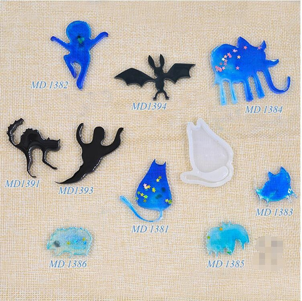 UFO cattle ghost mould Campanula Pendant Necklace Jewelry Mould Hair Accessories Resin Craft Tool resin molds for jewelry